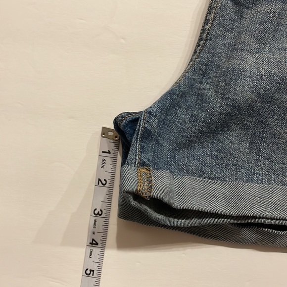 SOHO NY women’s distressed soft cotton stretch denim shorts jean high rise sz 14 - Picture 10 of 12